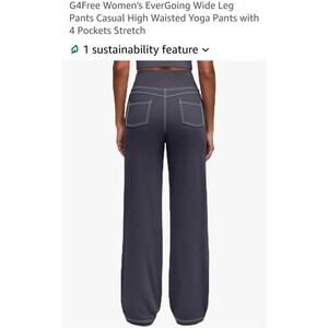 G4Free EverGoing Wide Leg Pants Dark Gray High Waisted Yoga Pockets XS 30"